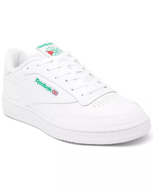 Men's Club C 85 Casual Sneakers from Finish Line White, Green - 1