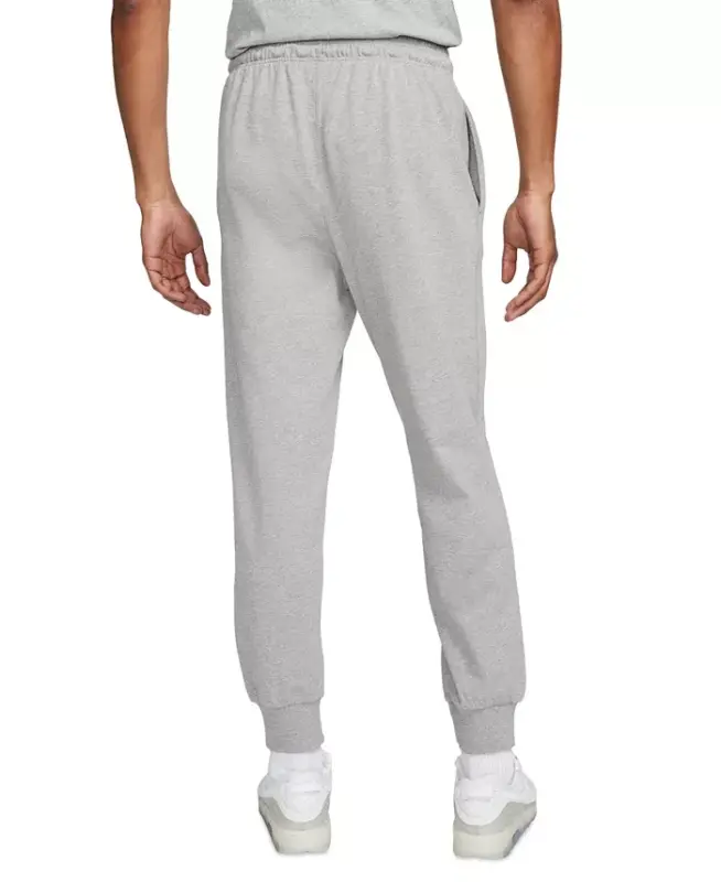 Men's Club Fleece Knit Joggers-Dk Grey Heather/white - 2