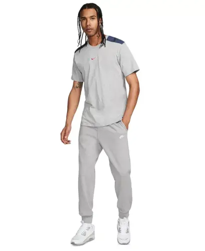 Men's Club Fleece Knit Joggers-Dk Grey Heather/white - 3