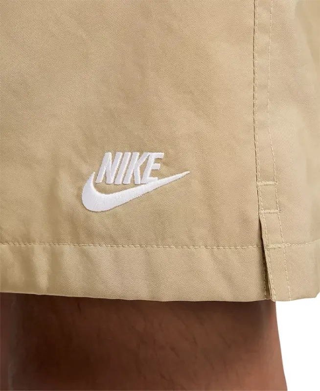 Men's Club Flow Relaxed-Fit Drawstring Shorts - Parachute Beige/white - 2