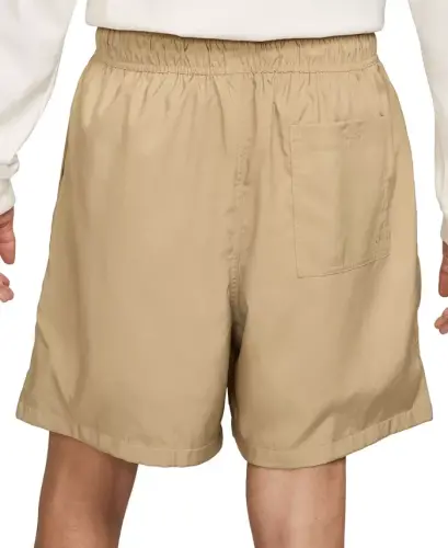 Men's Club Flow Relaxed-Fit Drawstring Shorts - Parachute Beige/white - 3