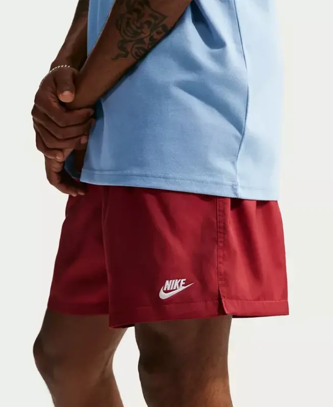 Men's Club Flow Relaxed-Fit Drawstring Shorts - Team Crimson/White - 7