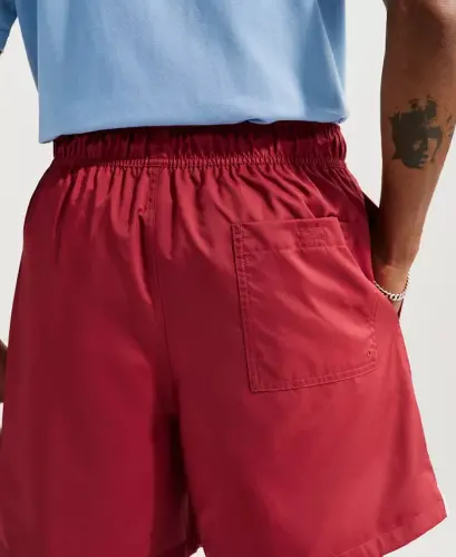 Men's Club Flow Relaxed-Fit Drawstring Shorts - Team Crimson/White - 4