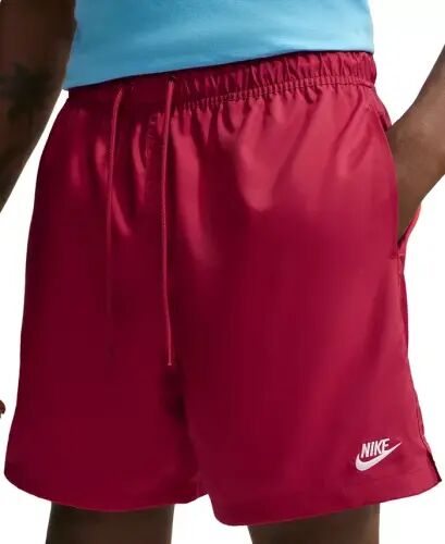 Men's Club Flow Relaxed-Fit Drawstring Shorts - Tough Red/White - 1