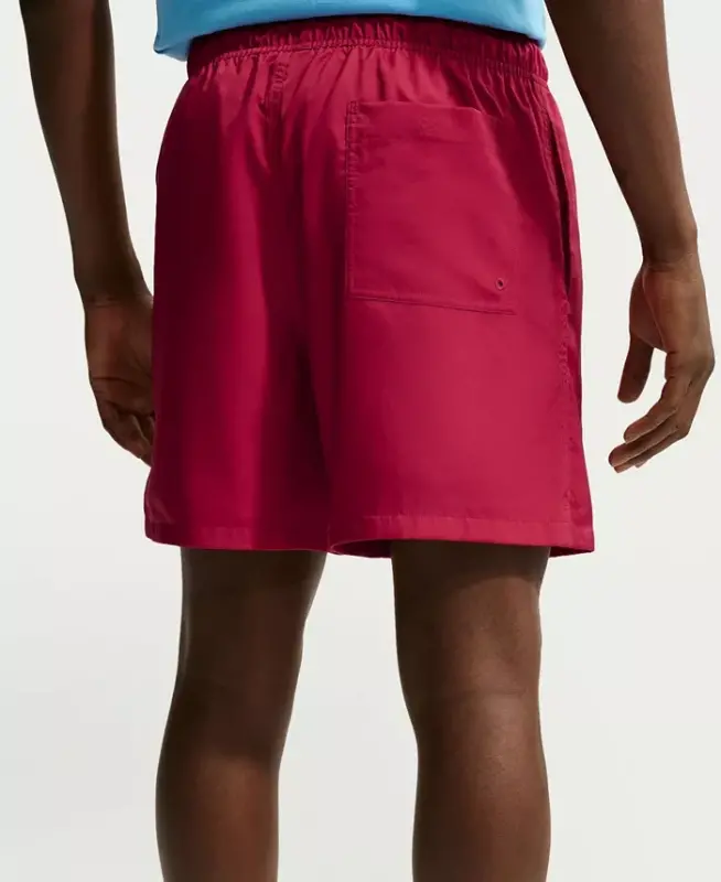 Men's Club Flow Relaxed-Fit Drawstring Shorts - Tough Red/White - 3