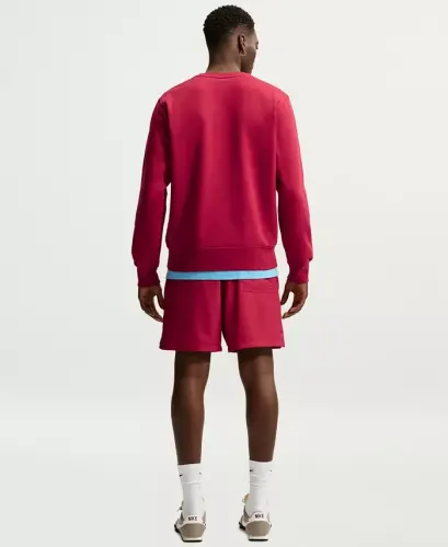 Men's Club Flow Relaxed-Fit Drawstring Shorts - Tough Red/White - 4