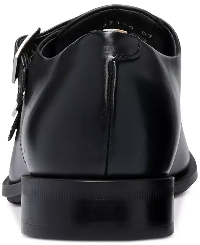 Men's Colby Double-Buckle Monk Strap Dress Shoes-Black - 2