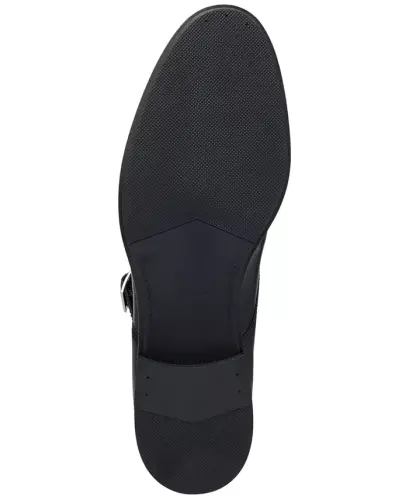 Men's Colby Double-Buckle Monk Strap Dress Shoes-Black - 4