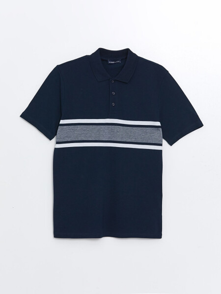 Men's Color Block Short Sleeve Polo Shirt - 5