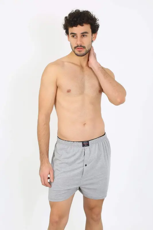 Men's Combed Cotton Boxer Grey 40091 - 1