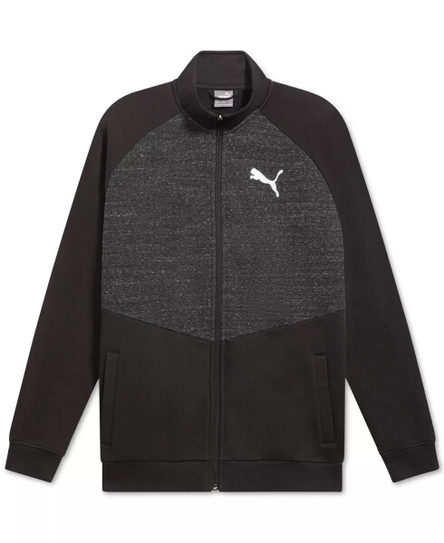 Men's Contrast Fleece Logo Jacket Puma Black - 1