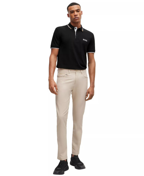 Men's Contrast Logo Cotton-Blend Polo Shirt - 4