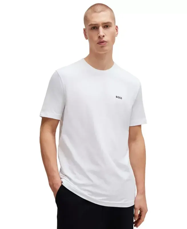 Men's Contrast Logo Regular-Fit T-Shirt - HUGO BOSS