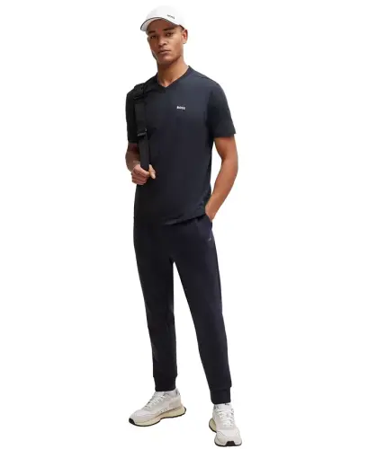 Men's Contrast Logo Regular-Fit T-Shirt-Dark Blue - 4