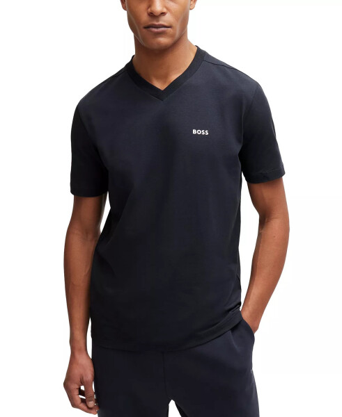 Men's Contrast Logo Regular-Fit T-Shirt Dark Blue - 1