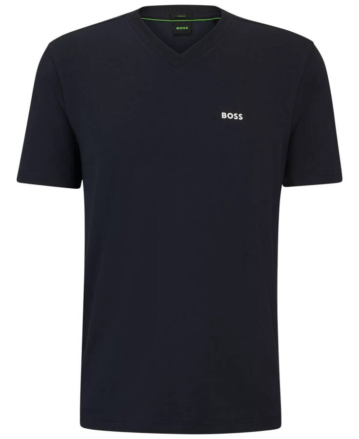 Men's Contrast Logo Regular-Fit T-Shirt Dark Blue - 4