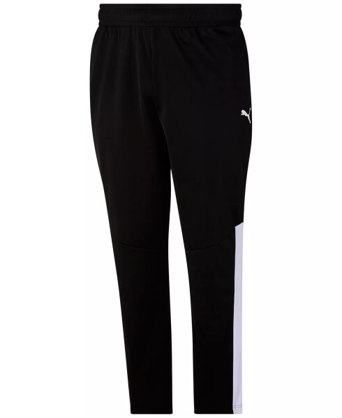 Men's Contrast Panel Tricot Sweatpants Black/white - 4