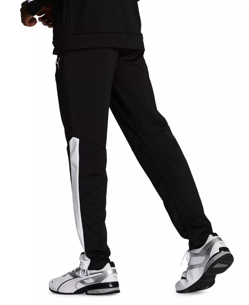 Men's Contrast Panel Tricot Sweatpants Black/white - 2