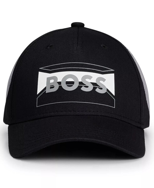 Men's Contrasting Logo Cap Black - 3