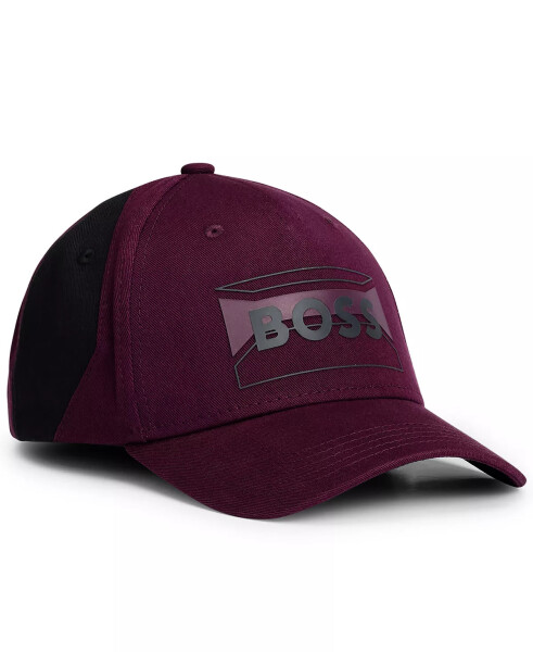 Men's Contrasting Logo Cap Merlot - 1