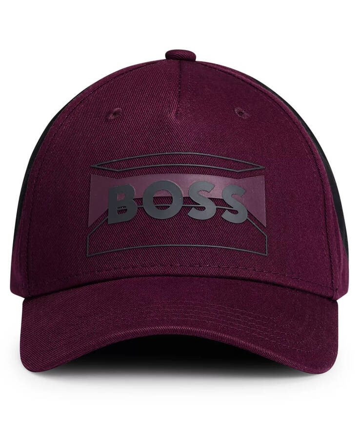 Men's Contrasting Logo Cap Merlot - 3