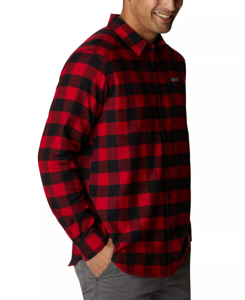 Men's Cornell Woods Flannel Long Sleeve Shirt Mountain Red Buffalo Check - 3