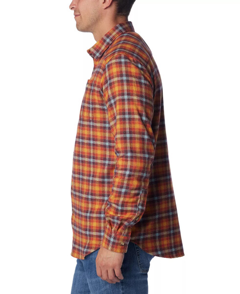 Men's Cornell Woods Flannel Long Sleeve Shirt Warp Red Tartan - 2