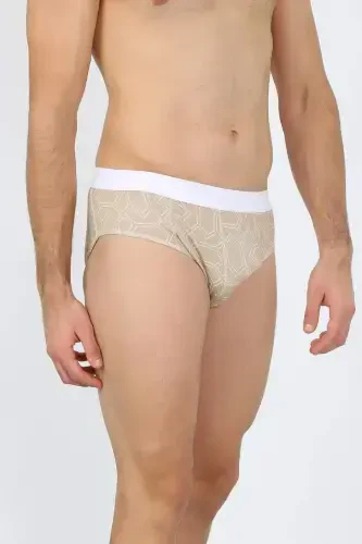 Men's Cotton 3-Pack Patterned Spandex Briefs 40121 - 1