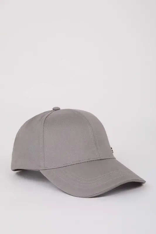 Men's Cotton Baseball Basketball Hat Grey - DEFACTO