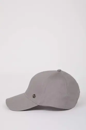 Men's Cotton Baseball Basketball Hat Grey - DEFACTO (1)