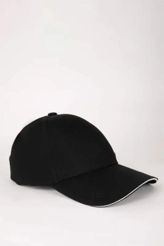 Men's Cotton Baseball Cap (Black) - 3
