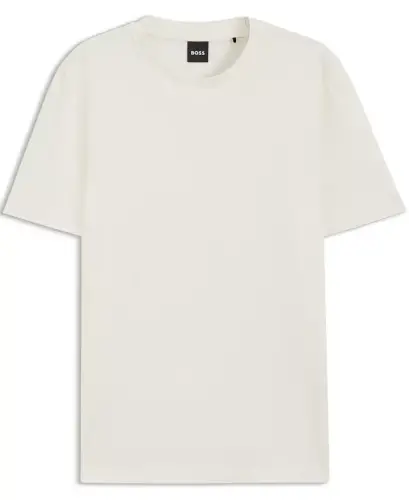 Men’s Cotton-Blend Bubble-Jacquard Structure T-Shirt - Open White - 6