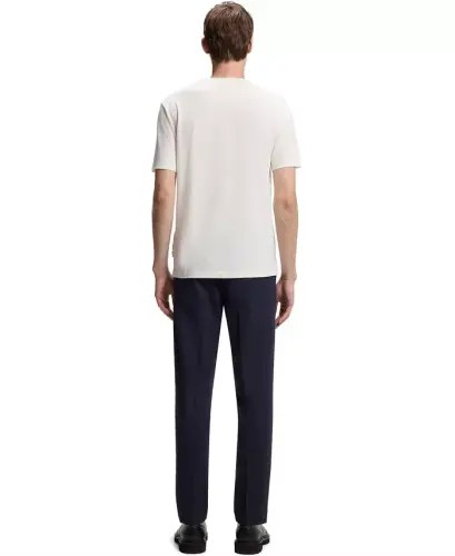 Men’s Cotton-Blend Bubble-Jacquard Structure T-Shirt - Open White - 9