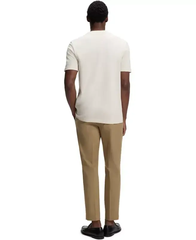 Men’s Cotton-Blend Bubble-Jacquard Structure T-Shirt - Open White - 11