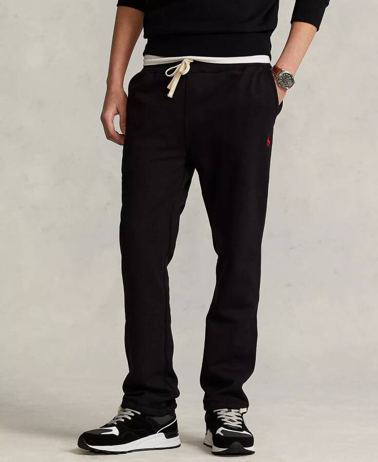 Men's Cotton-Blend-Fleece Pants Polo Black - 1