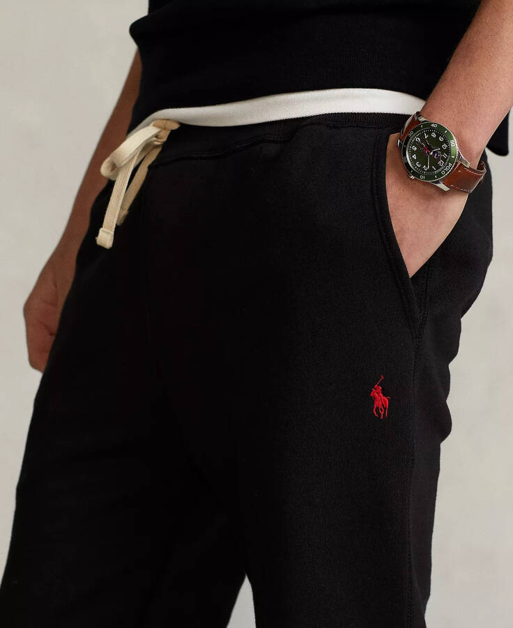 Men's Cotton-Blend-Fleece Pants Polo Black - 3