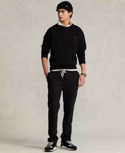 Men's Cotton-Blend-Fleece Pants Polo Black - 4