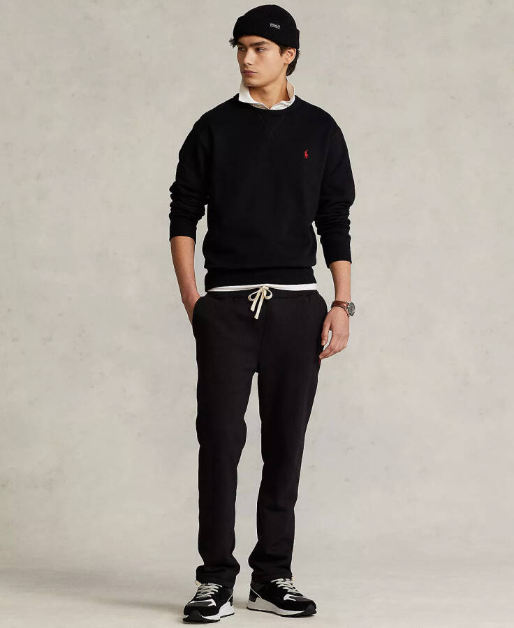 Men's Cotton-Blend-Fleece Pants Polo Black - 4