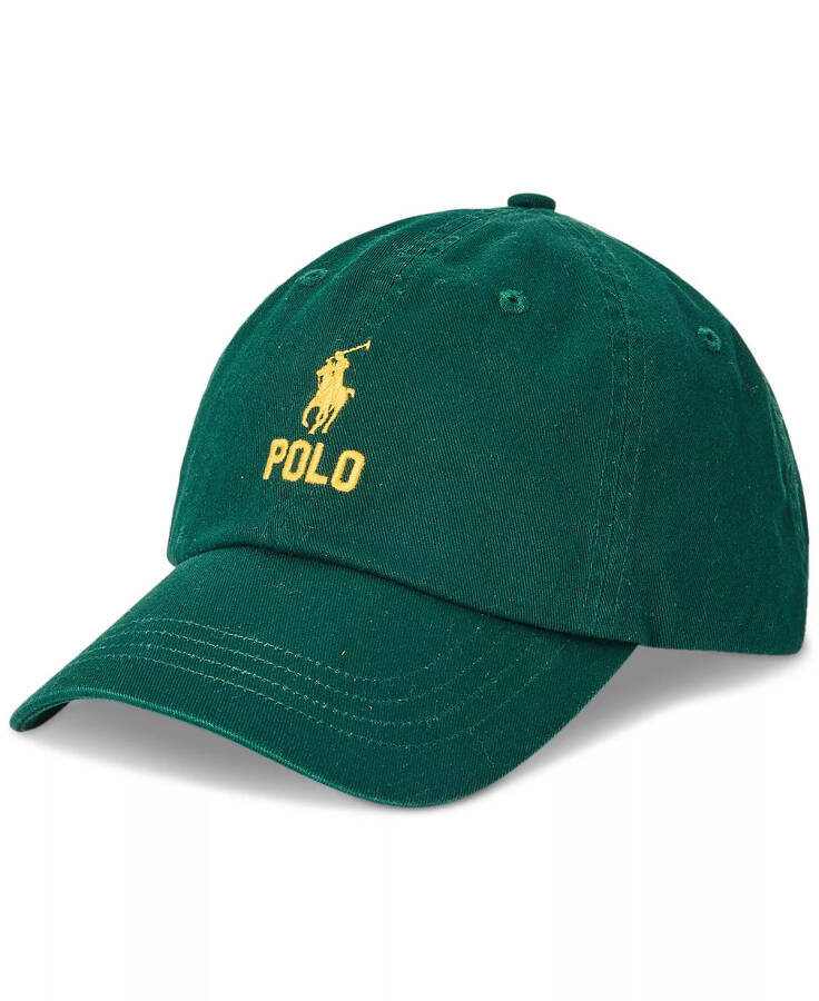 Men's Cotton Chino Baseball Cap Green - 1