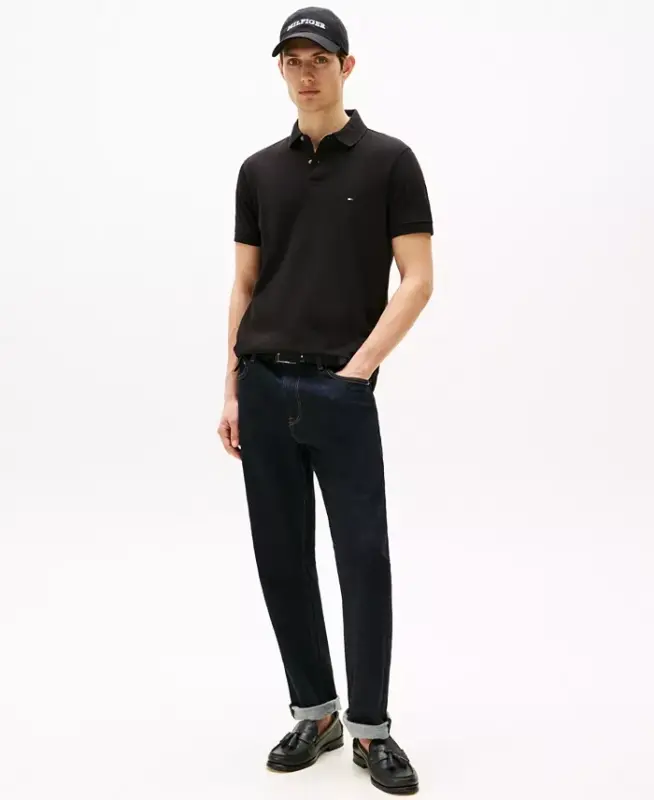 Men's Cotton Classic Fit 1985 Polo-Black - 2
