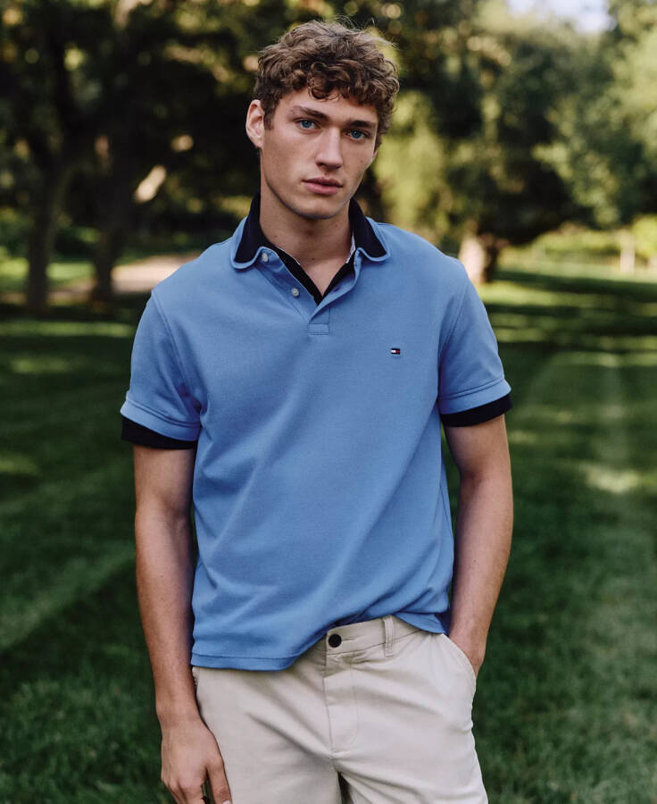 Men's Cotton Classic Fit 1985 Polo Blue Spell - 5