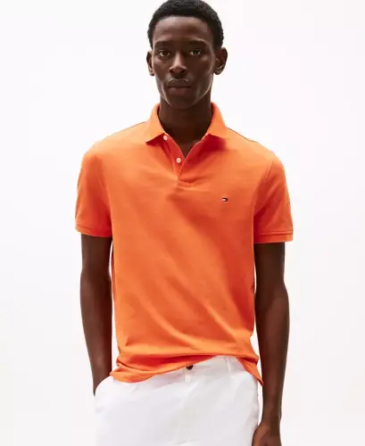 Men's Cotton Classic Fit 1985 Polo-Brilliant Orange 