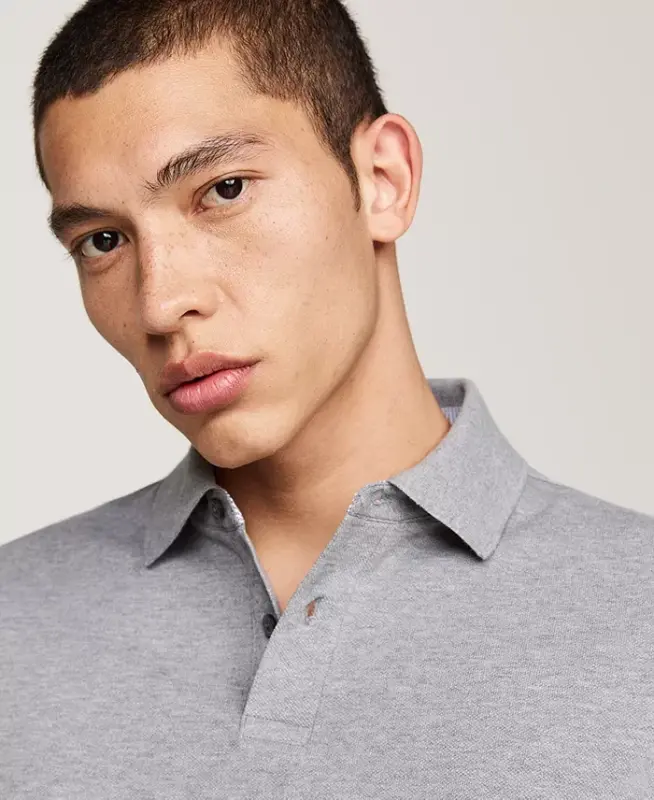 Men's Cotton Classic Fit 1985 Polo-Medium Gray - 3