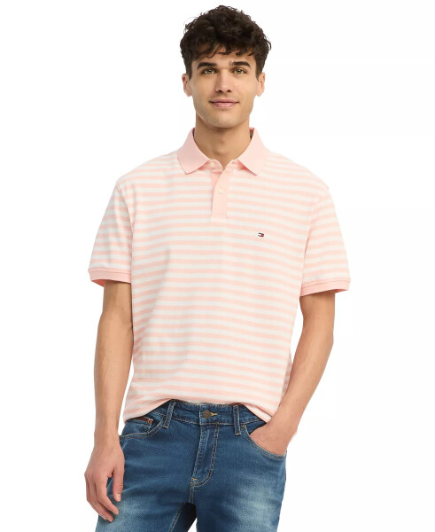 Men's Cotton Classic Fit 1985 Polo Pink Crystal / White - 1