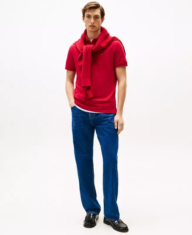 Men's Cotton Classic Fit 1985 Polo-Primary Red - 2