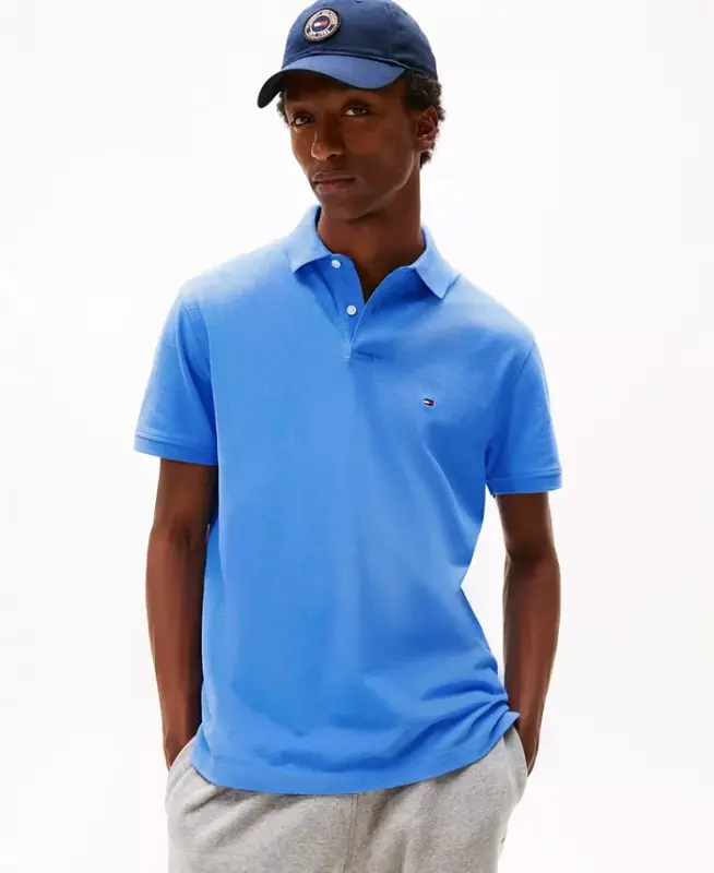 Men's Cotton Classic-Fit 1985 Polo Shirt - Blue Spell - 1