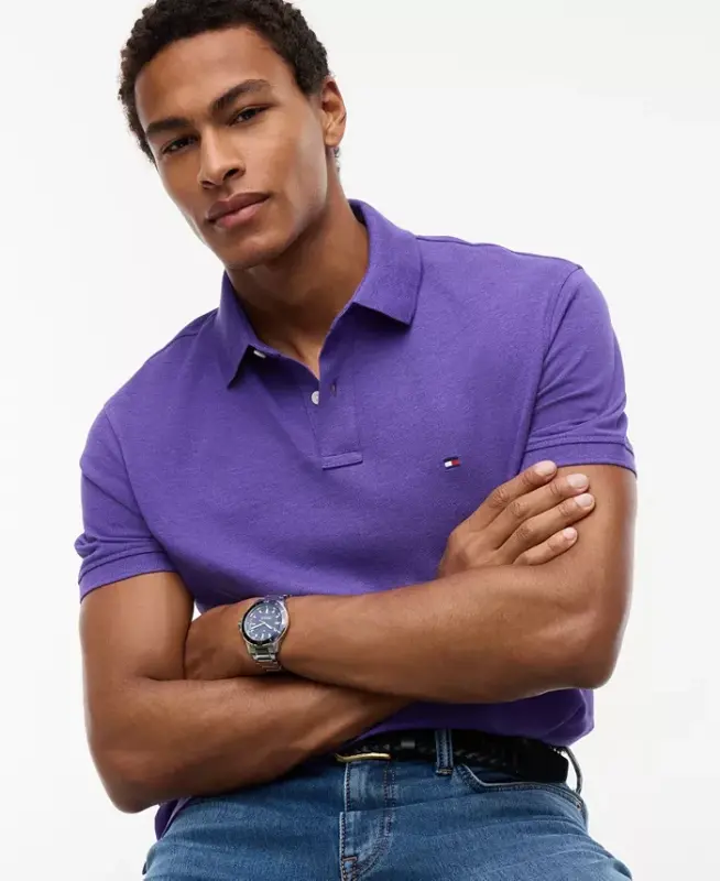 Men's Cotton Classic-Fit 1985 Polo Shirt - Burgundy - 8