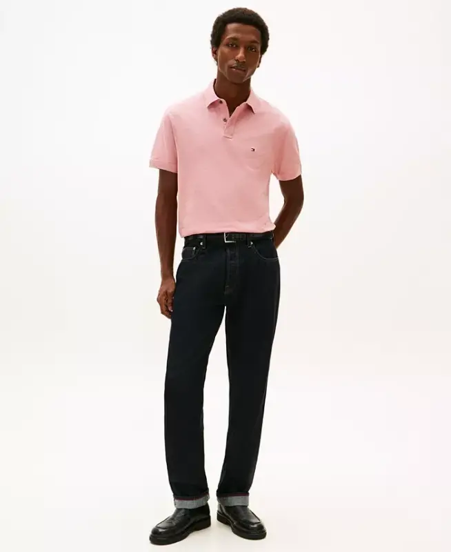 Men's Cotton Classic-Fit 1985 Polo Shirt - Camelia Blush Heather - 2