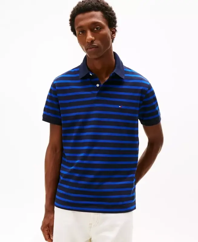 Men's Cotton Classic-Fit 1985 Polo Shirt - Desert Sky / Wedge Blue - 1