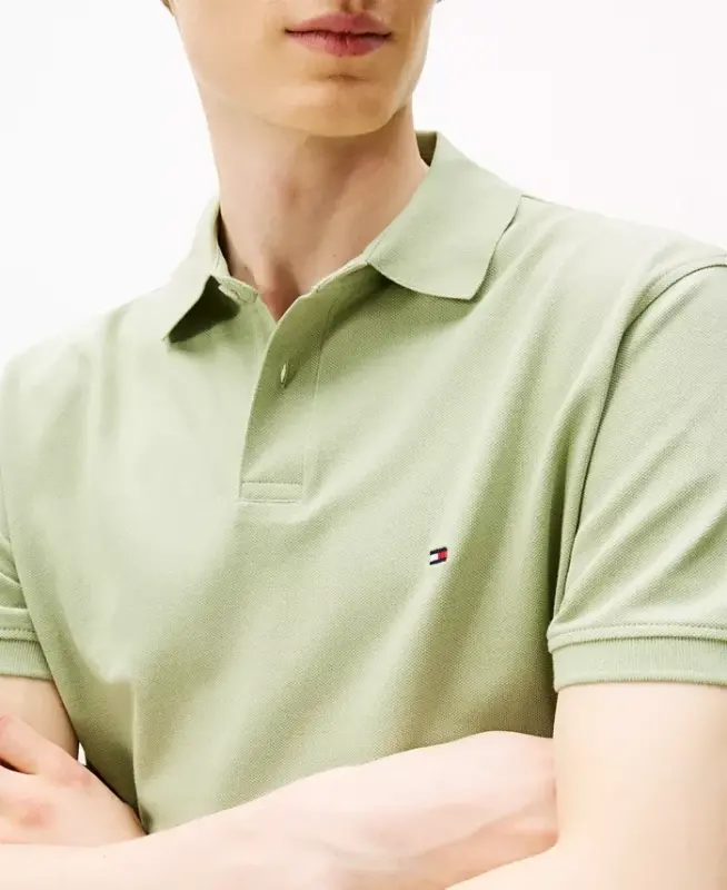 Men's Cotton Classic-Fit 1985 Polo Shirts - Earth Sage - 3